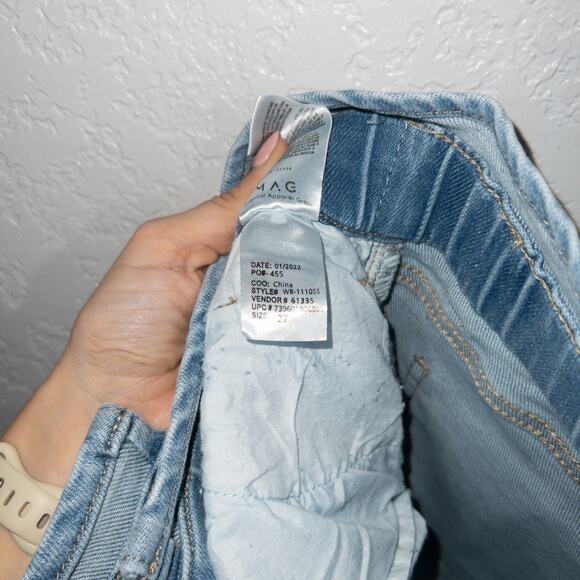 William Rast Blue Distressed Sculpting Ultra High Rise Jeans 27 - Picture 10 of 10